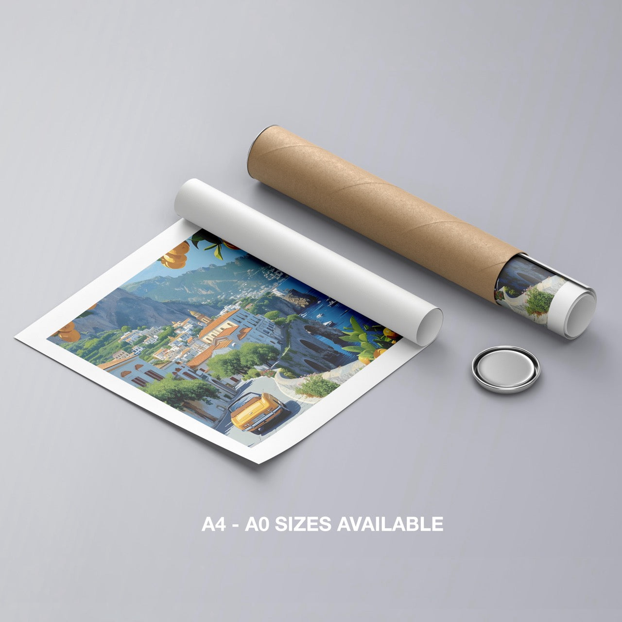 Coastal Drive Through Amalfi - Rolled Poster Wall Art Print | House Prints