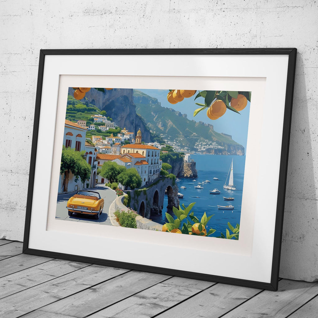 Coastal Drive Through Amalfi - Rolled Poster Wall Art Print | House Prints