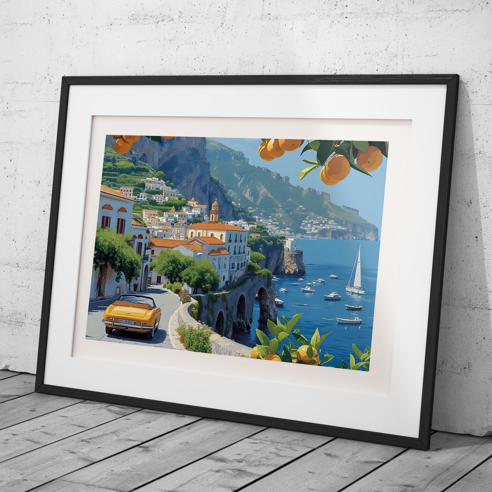 Coastal Drive Through Amalfi - Rolled Poster Wall Art Print | House Prints