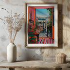 Parisian Balcony in Bloom - Rolled Poster Wall Art Print | House Prints