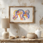 Abstract Colourful Rainbow Brush Strokes - Rolled Poster Wall Art Print | House Prints