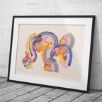 Abstract Colourful Rainbow Brush Strokes - Rolled Poster Wall Art Print | House Prints