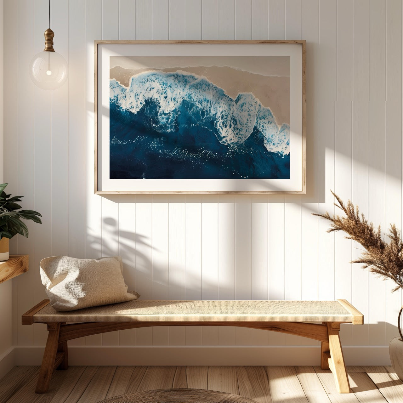 Majestic Waves Meeting Shoreline - Rolled Poster Wall Art Print | House Prints