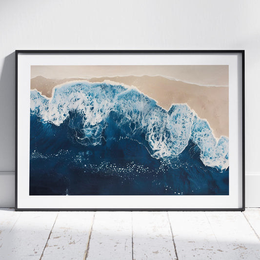 Majestic Waves Meeting Shoreline - Rolled Poster Wall Art Print - House Prints