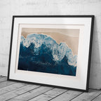 Majestic Waves Meeting Shoreline - Rolled Poster Wall Art Print | House Prints