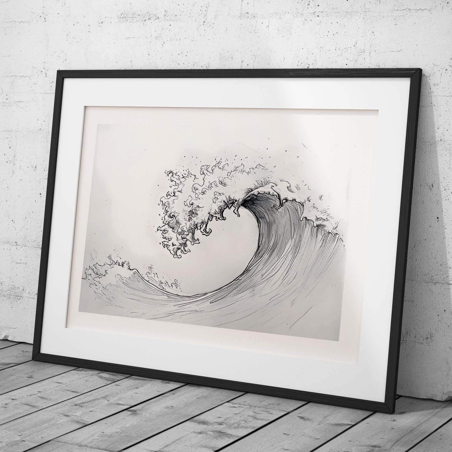 Graceful Wave in Motion - Rolled Poster Wall Art Print - House Prints