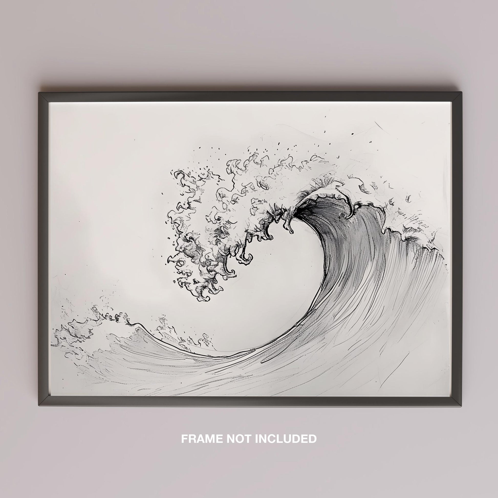 Graceful Wave in Motion - Rolled Poster Wall Art Print - House Prints