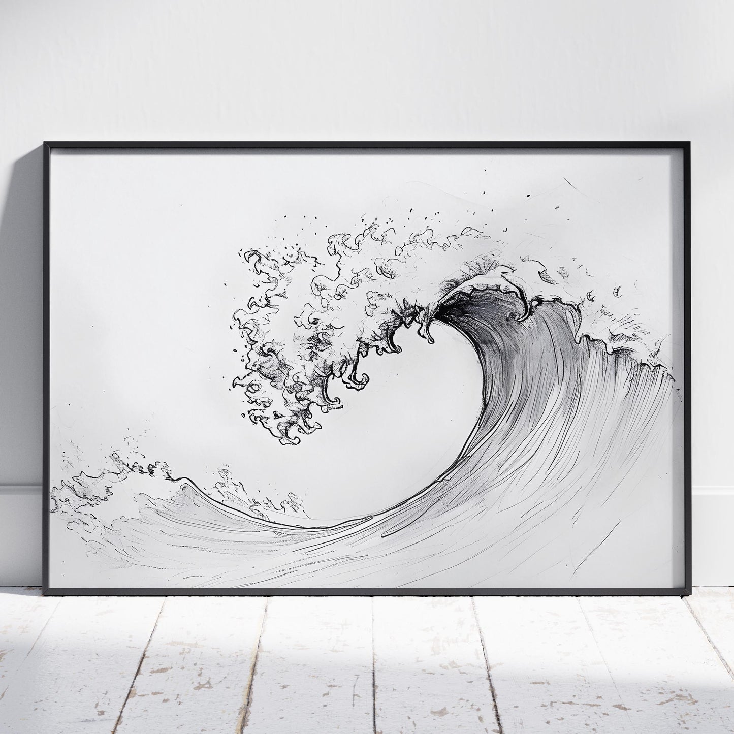 Graceful Wave in Motion - Rolled Poster Wall Art Print - House Prints