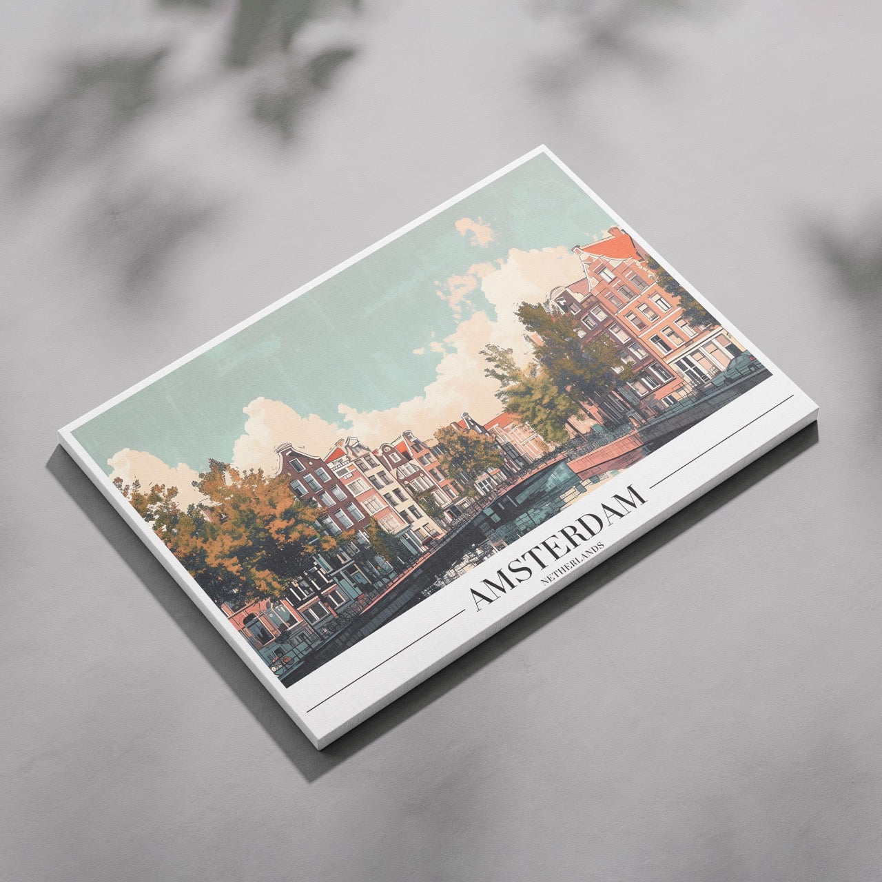 Classic Amsterdam City World Travel - Framed Canvas Wall Art Print | House Prints