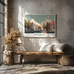 Classic Amsterdam City World Travel - Framed Canvas Wall Art Print | House Prints