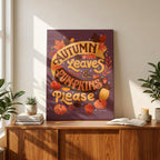 Autumn Leaves - Seta Zakian - Framed Canvas Wall Art Print