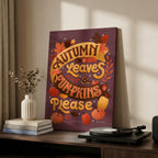 Autumn Leaves - Seta Zakian - Framed Canvas Wall Art Print