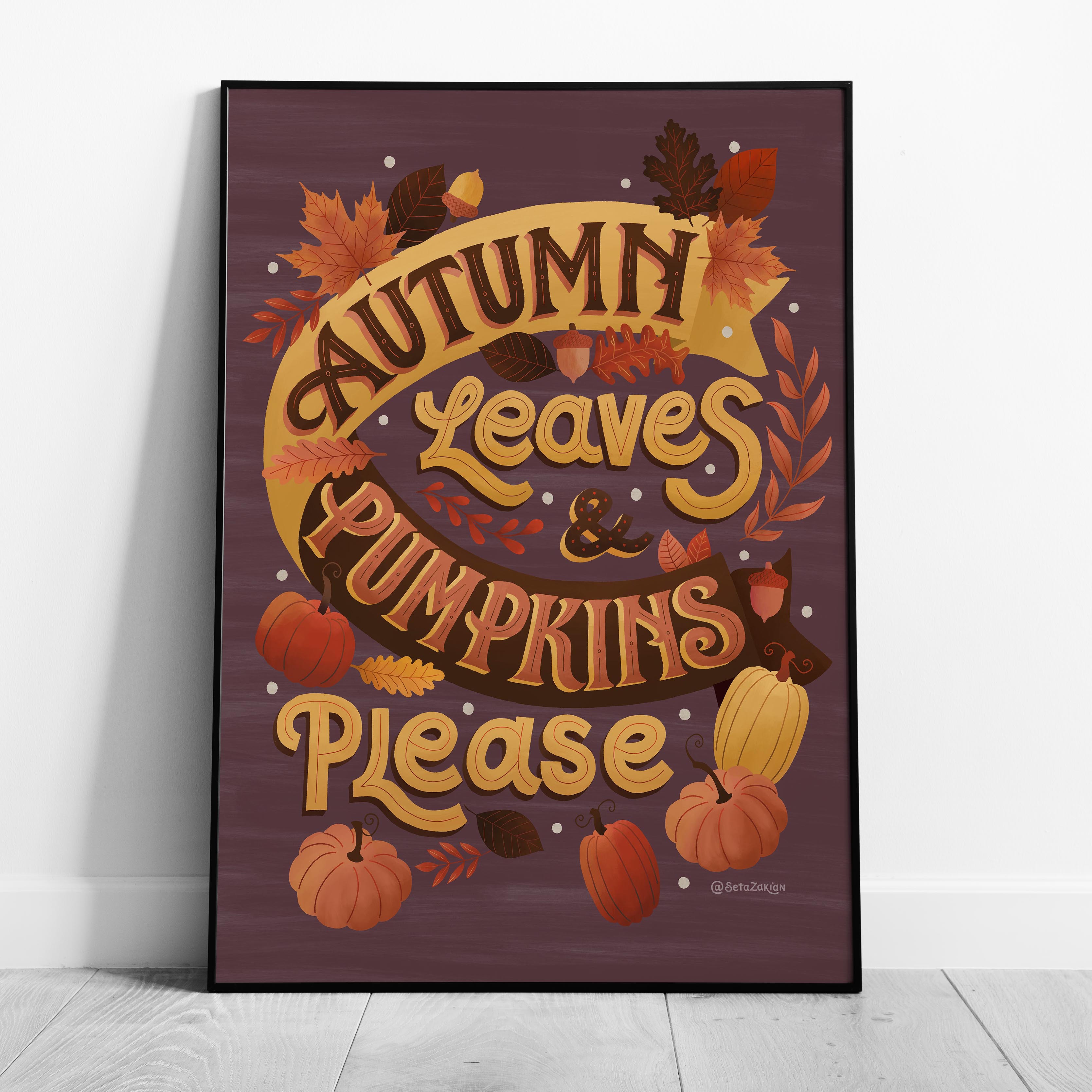 Autumn Leaves - Seta Zakian - Rolled Poster Wall Art Print