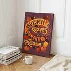 Autumn Leaves - Seta Zakian - Framed Canvas Wall Art Print