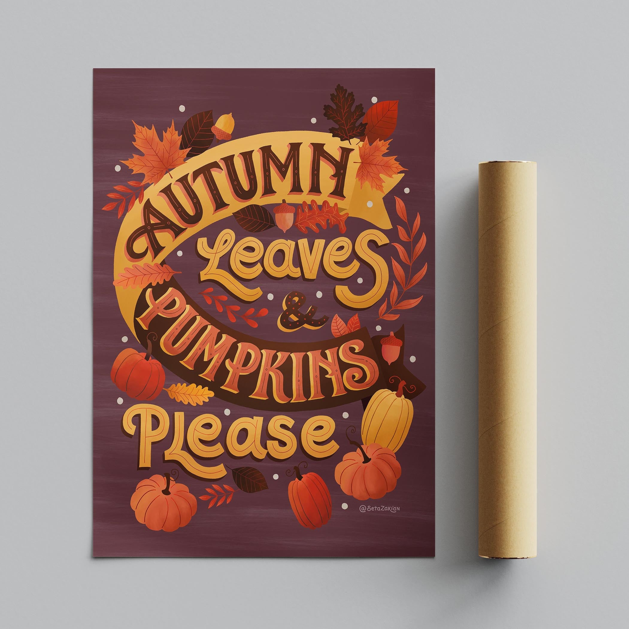 Autumn Leaves - Seta Zakian - Rolled Poster Wall Art Print