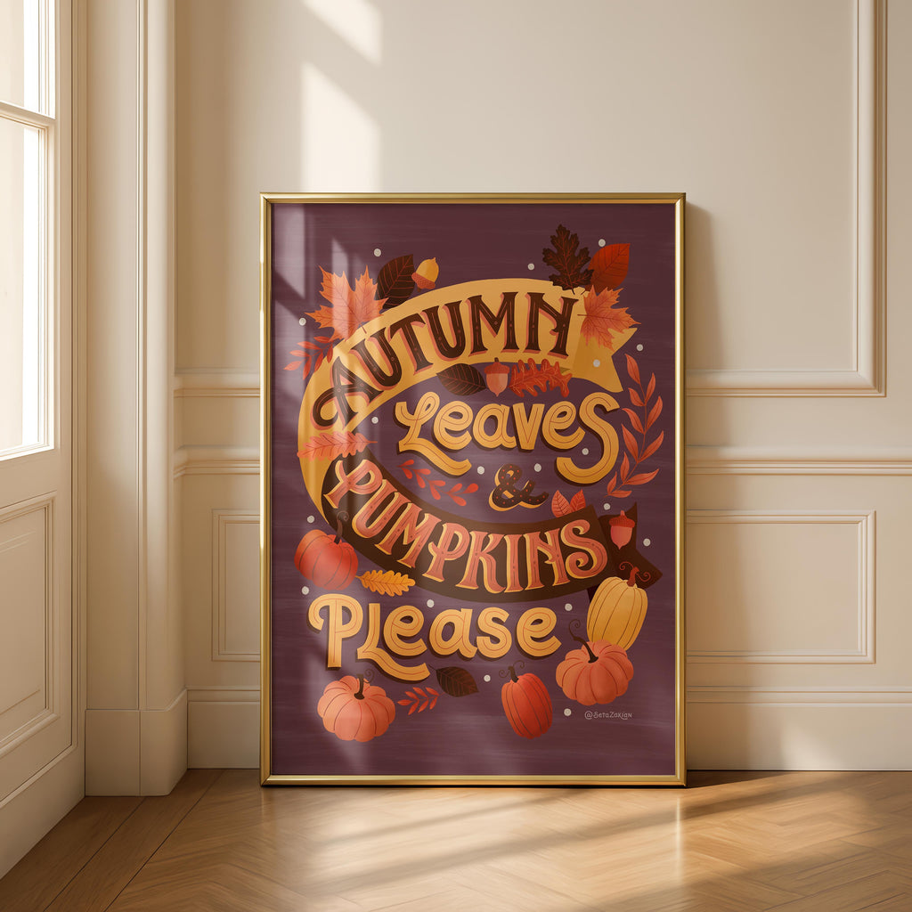 Autumn Leaves - Seta Zakian - Rolled Poster Wall Art Print