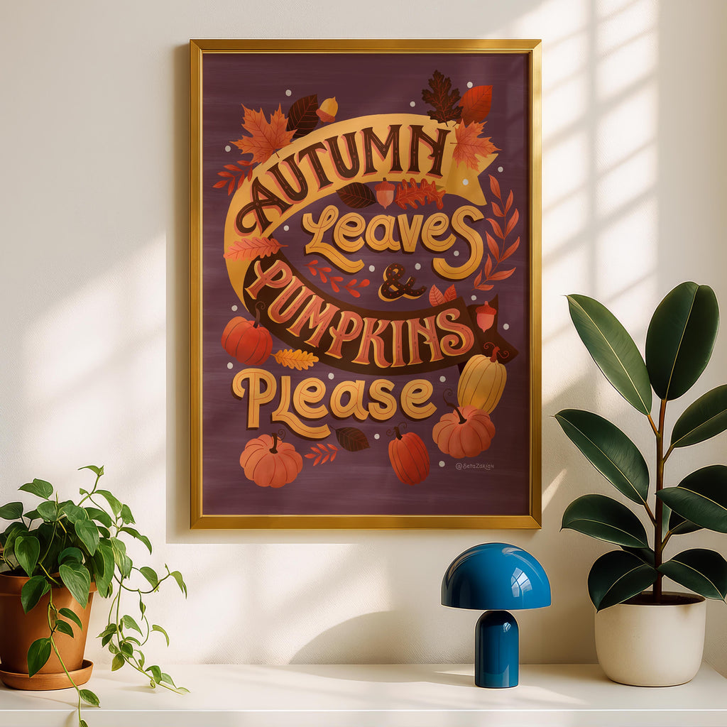 Autumn Leaves - Seta Zakian - Rolled Poster Wall Art Print