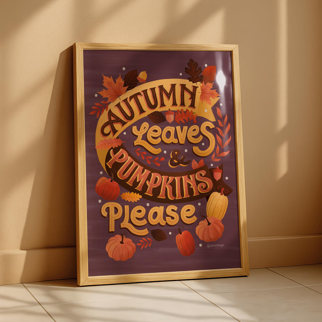 Autumn Leaves - Seta Zakian - Rolled Poster Wall Art Print