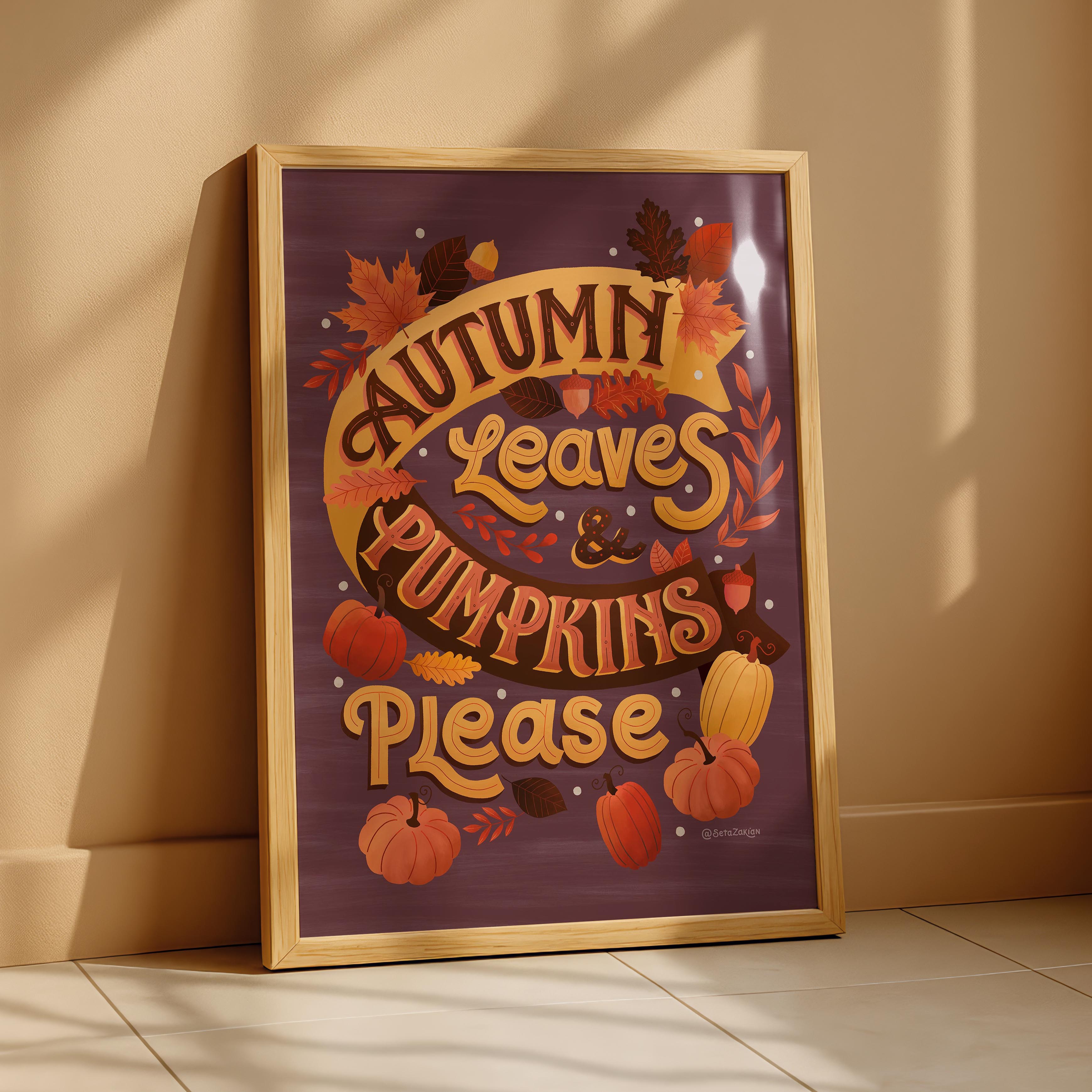 Autumn Leaves - Seta Zakian - Rolled Poster Wall Art Print