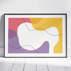 Flowing Abstract Colour Harmony - Rolled Poster Wall Art Print | House Prints