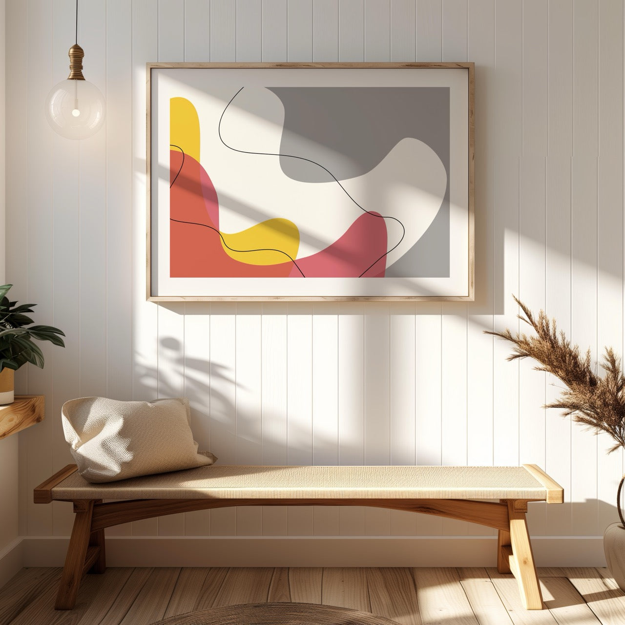 Modern Minimalist Colour Waves - Rolled Poster Wall Art Print - House Prints