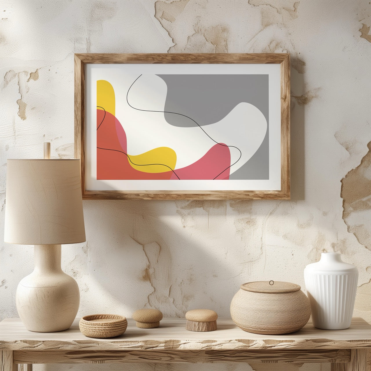 Modern Minimalist Colour Waves - Rolled Poster Wall Art Print - House Prints