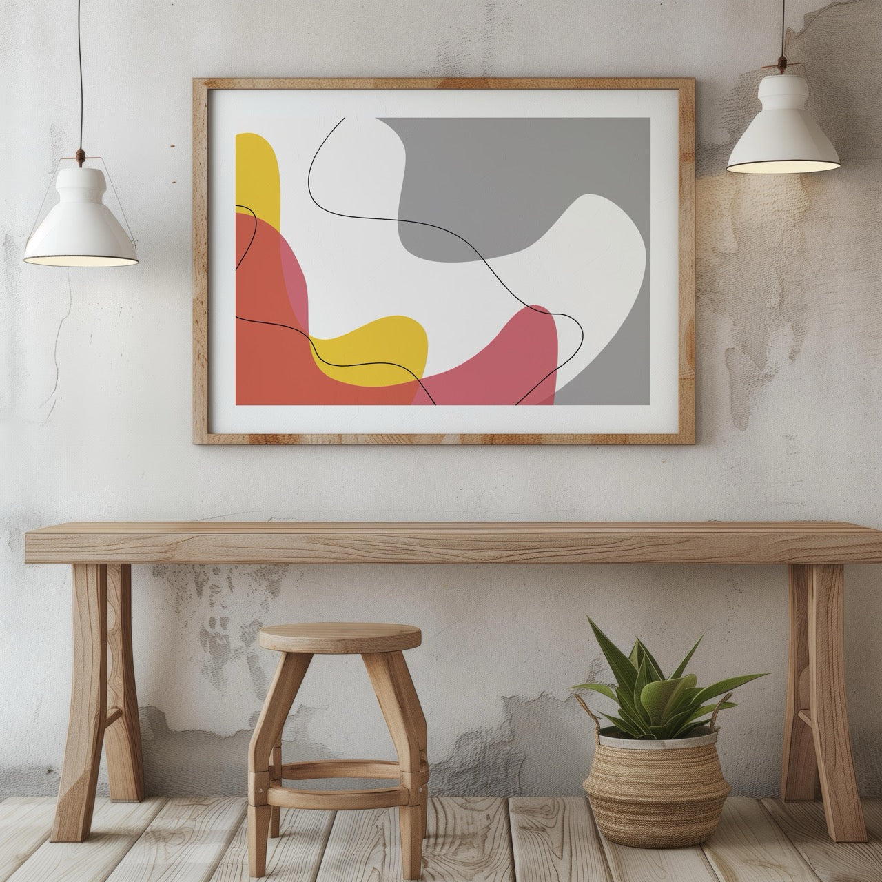 Modern Minimalist Colour Waves - Rolled Poster Wall Art Print - House Prints