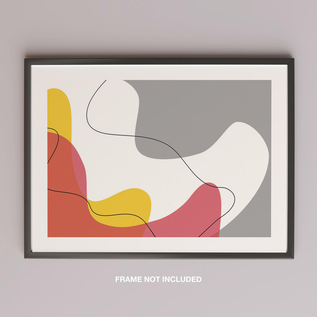 Modern Minimalist Colour Waves - Rolled Poster Wall Art Print | House Prints