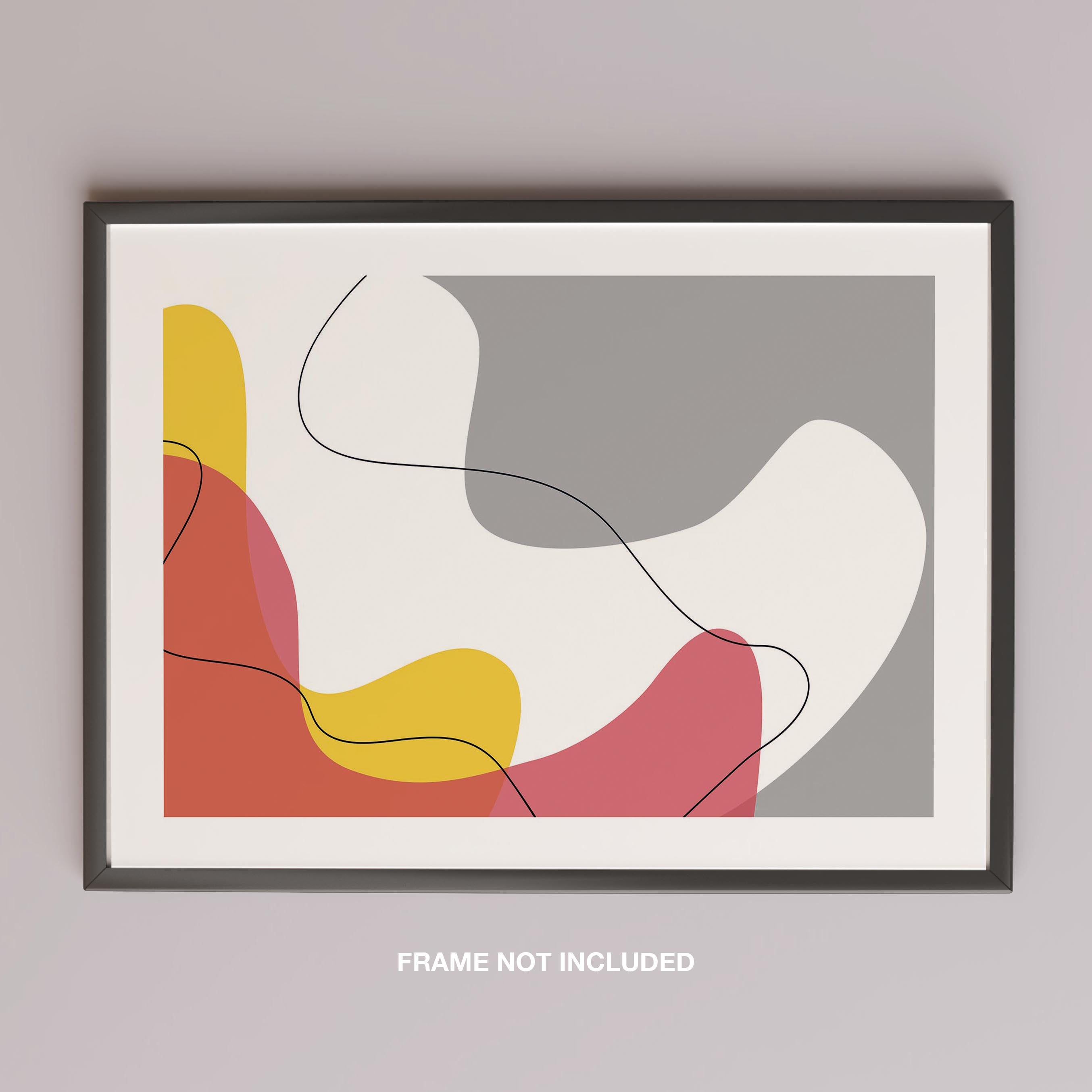 Modern Minimalist Colour Waves - Rolled Poster Wall Art Print | House Prints