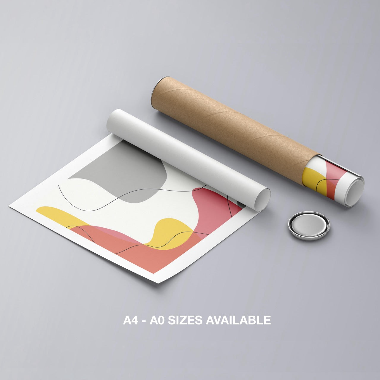 Modern Minimalist Colour Waves - Rolled Poster Wall Art Print - House Prints