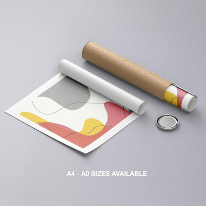 Modern Minimalist Colour Waves - Rolled Poster Wall Art Print - House Prints