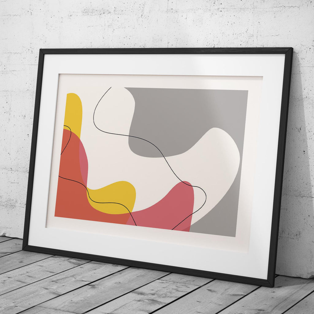 Modern Minimalist Colour Waves - Rolled Poster Wall Art Print | House Prints