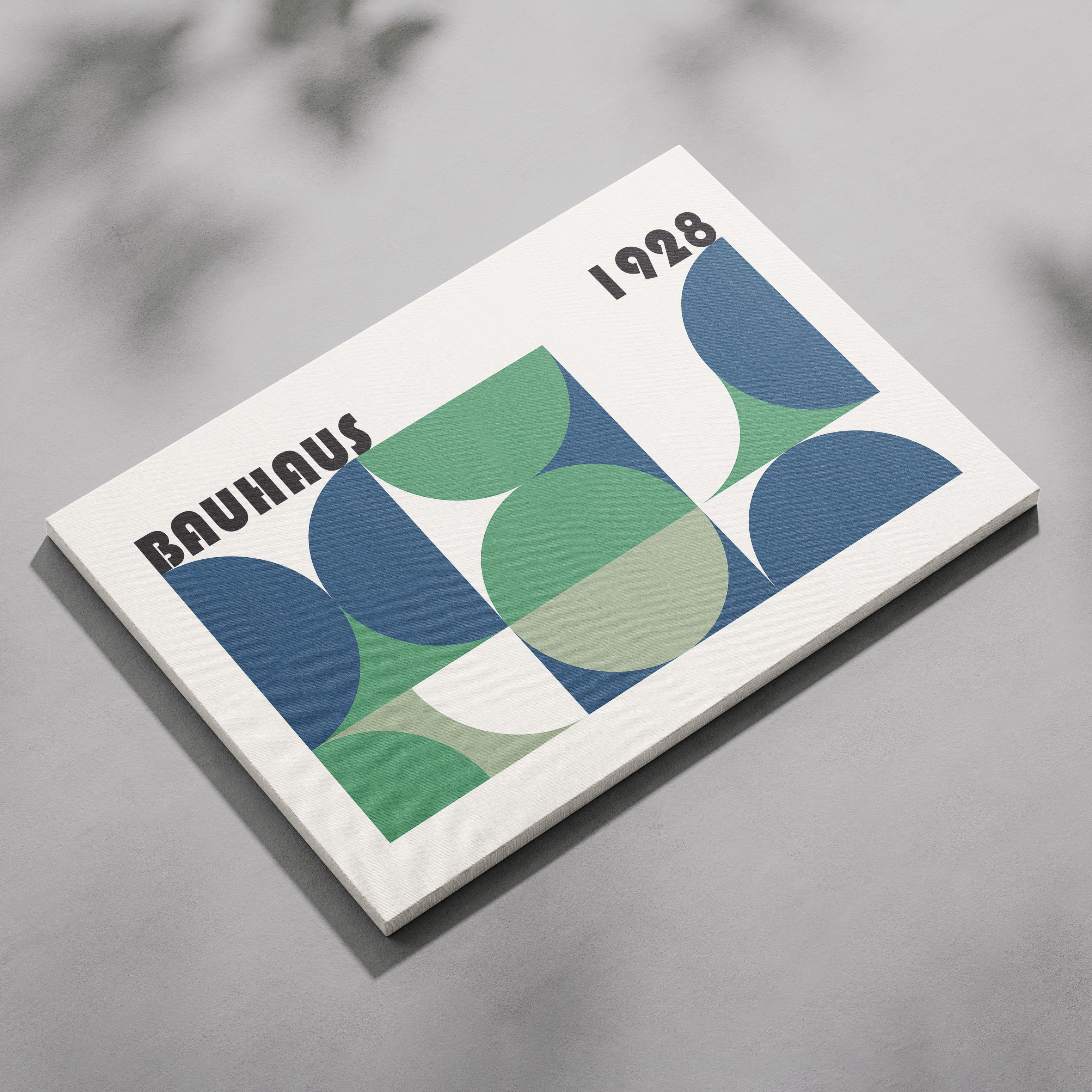 Abstract Bauhaus 1928 Geometric Shapes - Framed Canvas Wall Art Print | House Prints