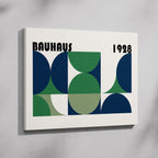Abstract Bauhaus 1928 Geometric Shapes - Framed Canvas Wall Art Print | House Prints