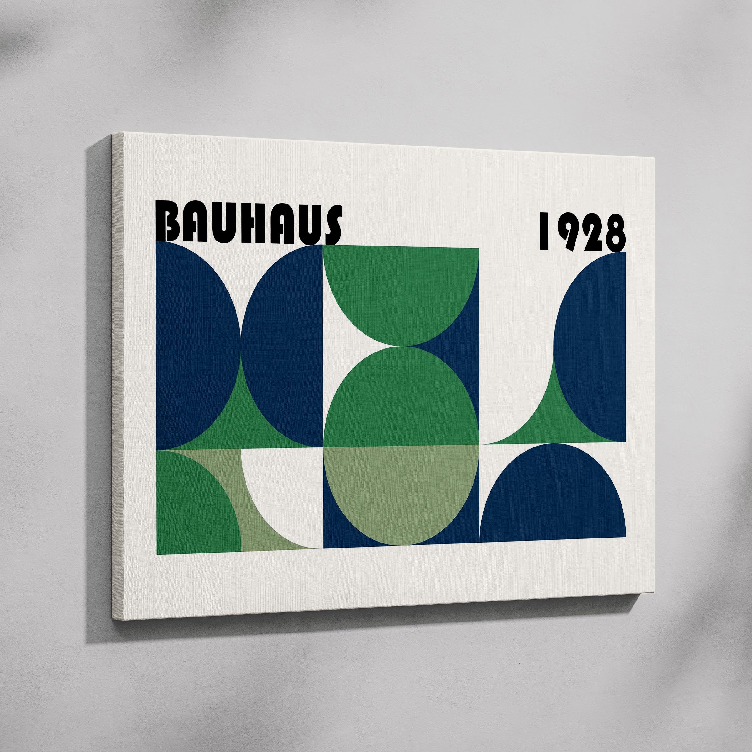 Abstract Bauhaus 1928 Geometric Shapes - Framed Canvas Wall Art Print | House Prints