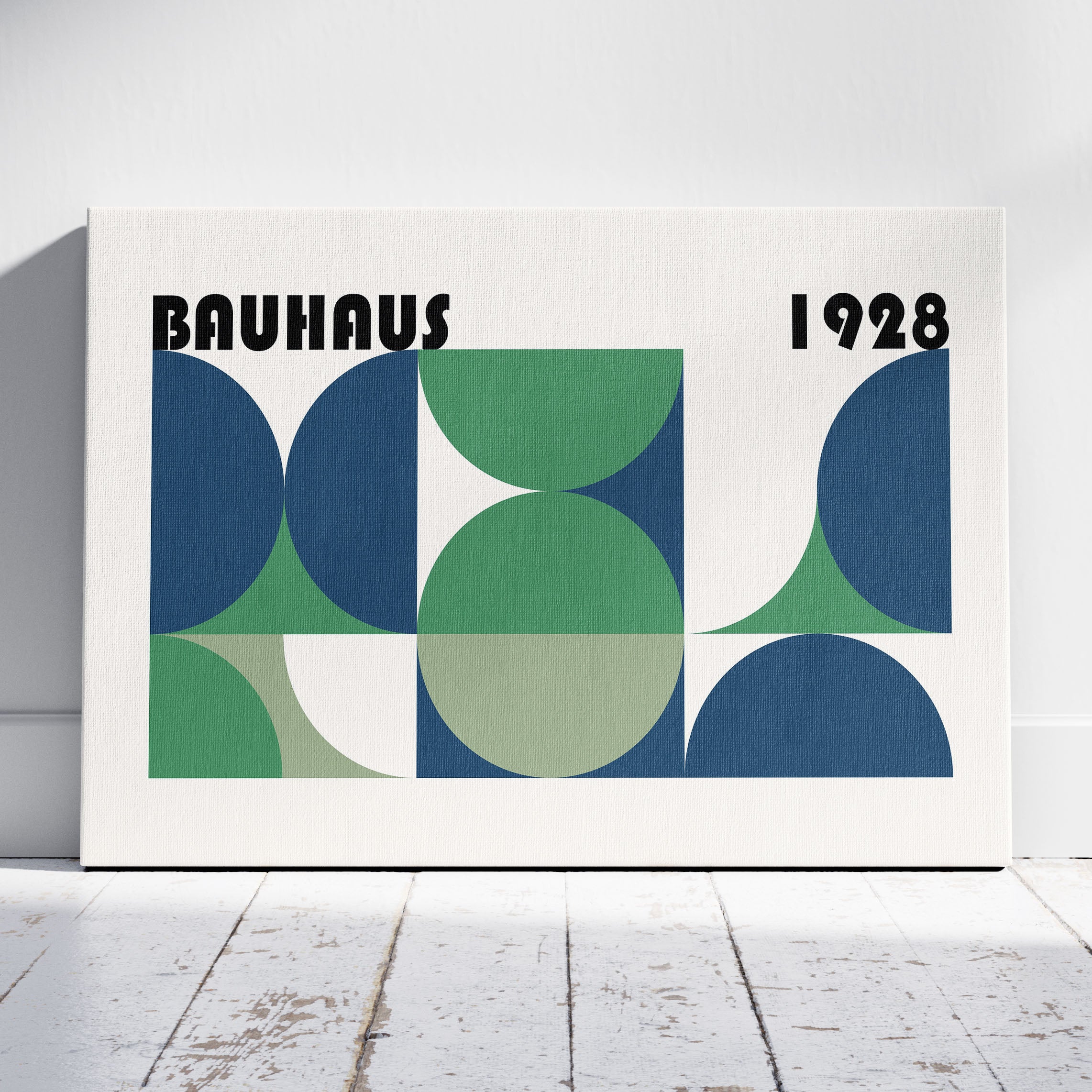 Abstract Bauhaus 1928 Geometric Shapes - Framed Canvas Wall Art Print | House Prints