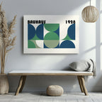 Abstract Bauhaus 1928 Geometric Shapes - Framed Canvas Wall Art Print | House Prints