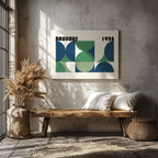 Abstract Bauhaus 1928 Geometric Shapes - Framed Canvas Wall Art Print | House Prints