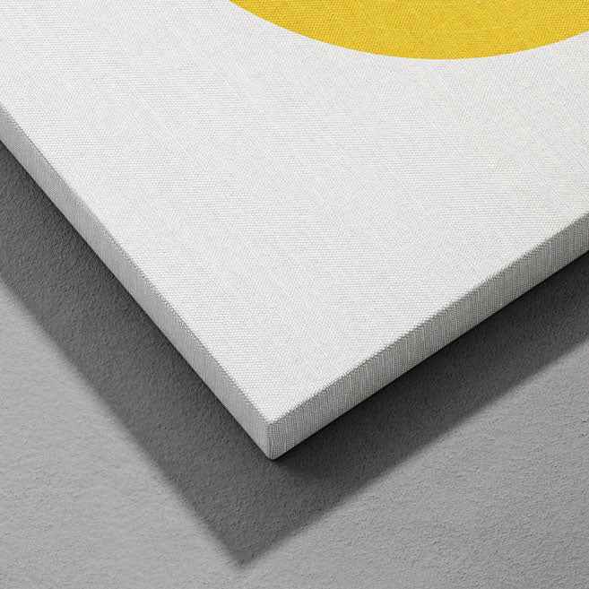 Abstract Bauhaus Orange & Navy Circles 1924 - Framed Canvas Wall Art Print