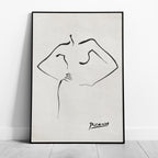 Abstract Black & White Figure Line Drawing - Pablo Picasso - Rolled Poster Wall Art Print | House Prints