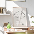 Abstract Black & White Figure Line Drawing - Pablo Picasso - Rolled Poster Wall Art Print | House Prints