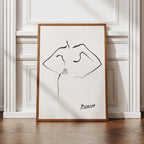 Abstract Black & White Figure Line Drawing - Pablo Picasso - Rolled Poster Wall Art Print | House Prints