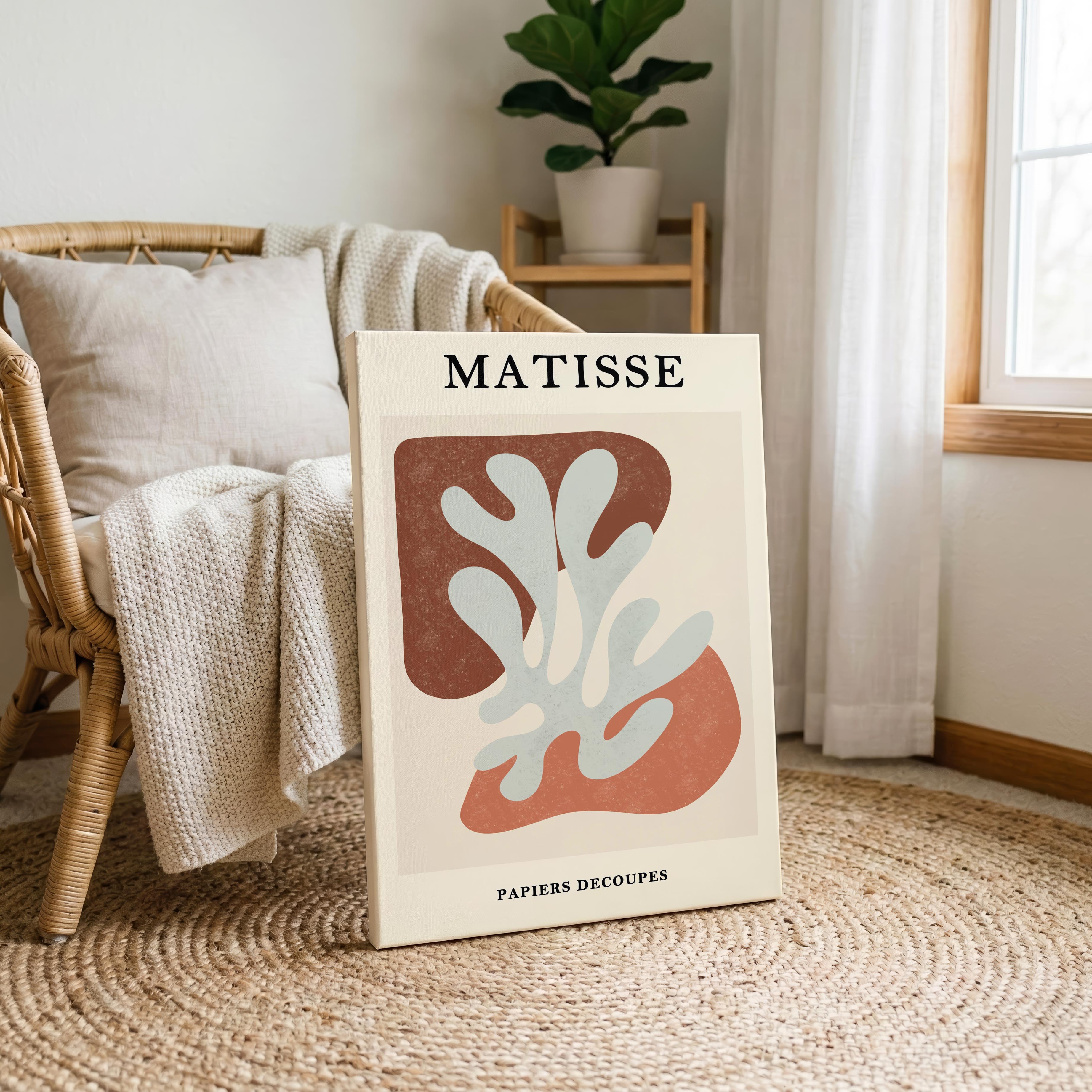 Abstract Botanical Cutout Papiers Découpés - Henri Matisse - Framed Canvas Wall Art Print