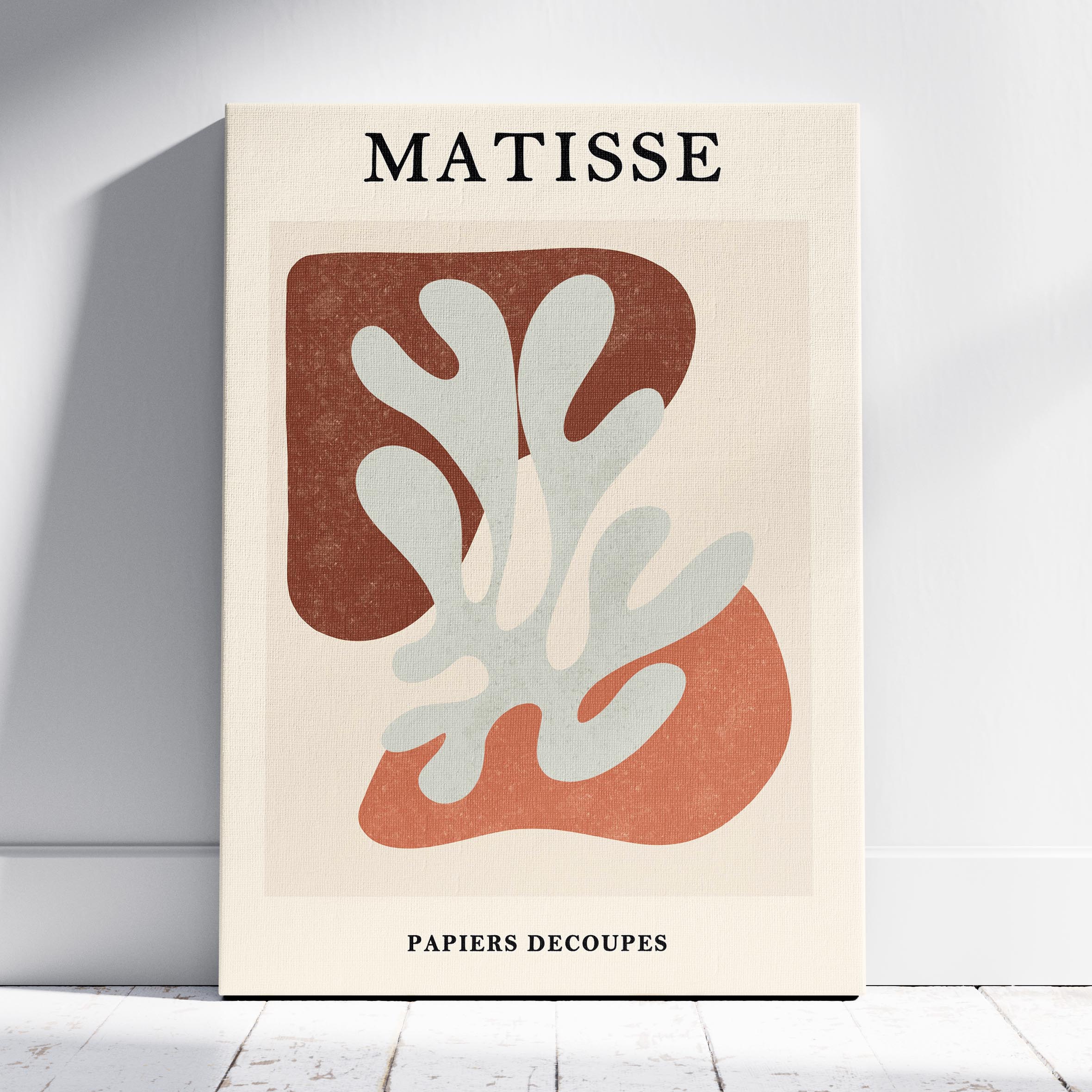 Abstract Botanical Cutout Papiers Découpés - Henri Matisse - Framed Canvas Wall Art Print