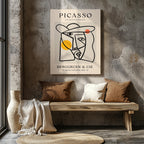 Abstract Colourful Line Face Les Dejeuners Dessins - Pablo Picasso - Framed Canvas Wall Art Print | House Prints