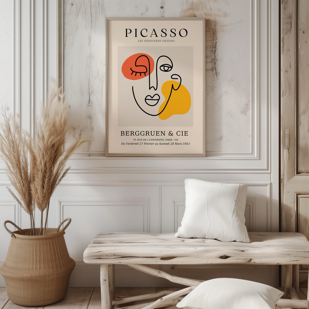 Abstract Colourful Face Les Dejeuners Dessins - Pablo Picasso - Rolled Poster Wall Art Print | House Prints