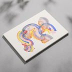 Abstract Colourful Rainbow Brush Strokes - Framed Canvas Wall Art Print | House Prints