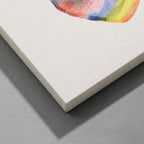 Abstract Colourful Rainbow Brush Strokes - Framed Canvas Wall Art Print | House Prints
