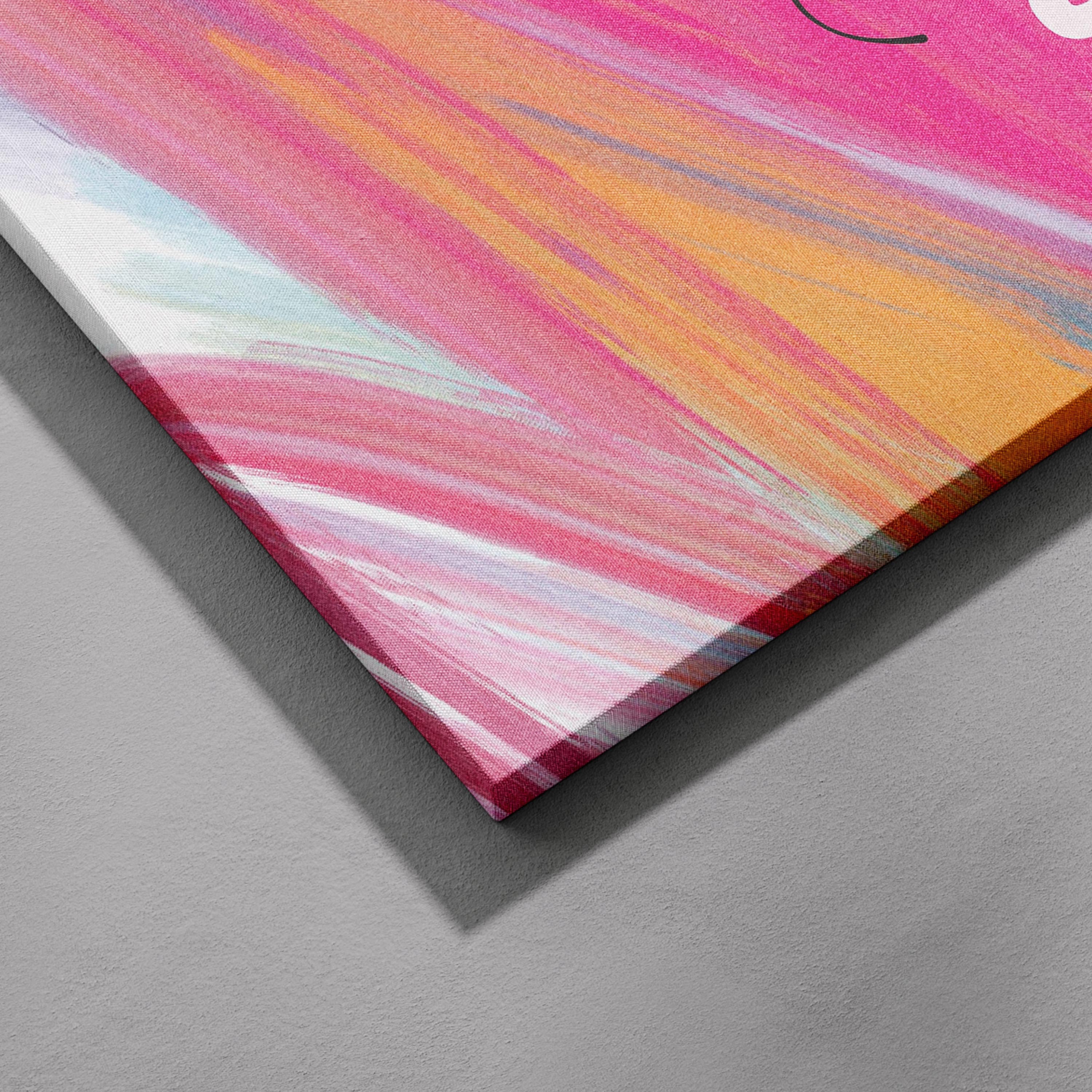 Abstract Do More of What You Love Pink Hues - Framed Canvas Wall Art Print