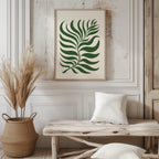Abstract Green Minimalist Botanical Leaves - Rolled Poster Wall Art Print | House Prints